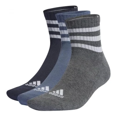 Image of adidas Performance MID Unisex 3 PACK Sports socks, Size: 2 3.5, Legend ink/preloved ink/dark grey heather