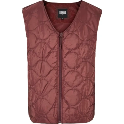 Image of Urban Classics Herren Zipped Gilet Waistcoat, Men&#039;s, Size: XL, Cherry