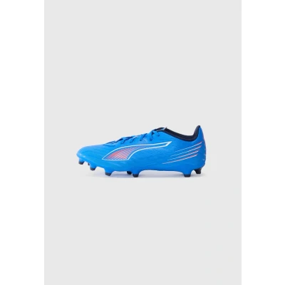 Image of Puma Unisex&#039;s Ultra 6 Play Fg/Ag Soccer Shoe, Blue White Glowing Red, 11 UK