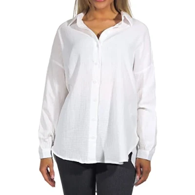 Image of ONLY Onlthyra Buttondown blouse weiss, Women&#039;s, Size: Small, Weiss
