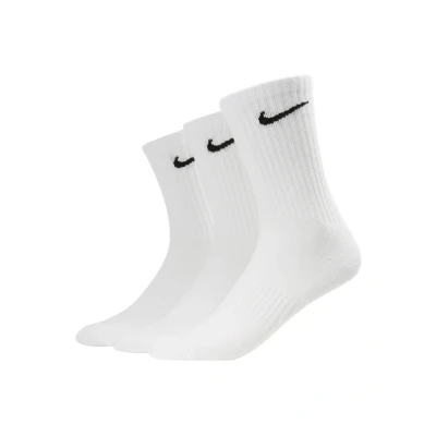 Image of Nike Performance Everyday CUSH CREW 3 PACK Sports socks, Size: 8 11, White/black