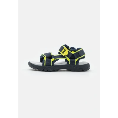 Image of Jack Wolfskin Seven SEAS Walking sandals for kids, Size: 11.5K, Blue/lime Textile