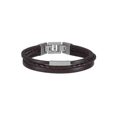 Image of Fossil Vintage Casual Bracelet, Men&#039;s, Size: One Size, Brown