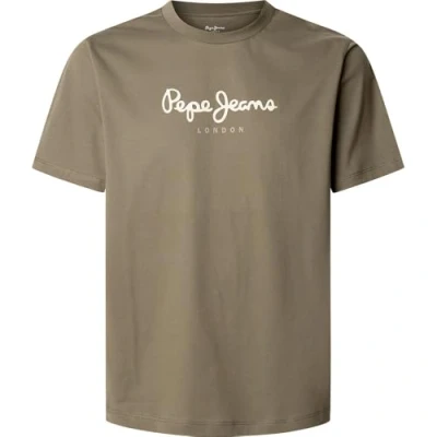 Image of PEPE JEANS Eggo Short Sleeve T Shirt M Green