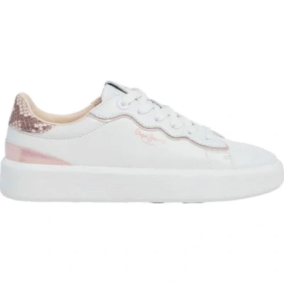 Image of Pepe Jeans Dobbie SEAL Trainers, Women&#039;s, Size: 3, Pinkish pink leather and imitation