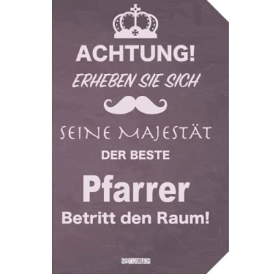 Image of Geschenk für den besten Pfarrer: Notizbuch als Pfarrer A5 / liniert 120 Seiten Tagebuch Terminplaner Geschenkidee ... Mann zum Abschied Abschiedsgeschenk