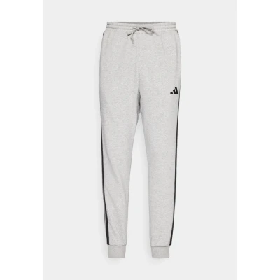 Image of adidas Sportswear Essential Three Stripes Tracksuit bottoms, Men&#039;s, Size: XS, Medium grey heather/black