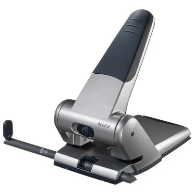 Image of Leitz File Punch up to A3 6.5 mm with Stop Rail Silver