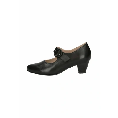 Image of CAPRICE Damen Pumps mit Riemen aus Leder Blockabsatz, Schwarz (Black Nappa), 40 EU