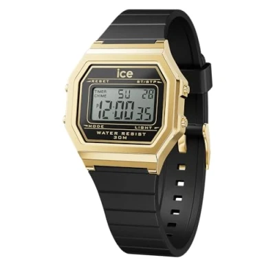 Image of Ice Watch Digit Retro Digital watch, Women&#039;s, Size: Small, Black gold s