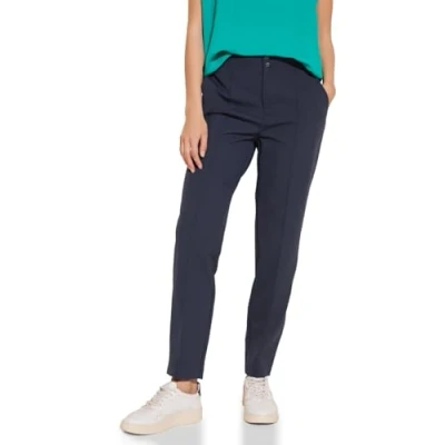 Image of Street One Women&#039;s Chino Trousers, Deep Blue, 38W / 30L, 30L