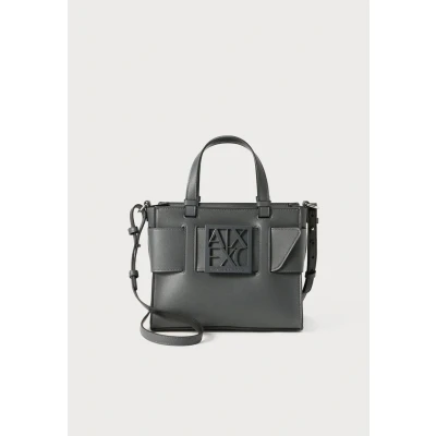 Image of Armani Exchange Medium BAG Handbag, Women&#039;s, Size: One Size, Chill steel