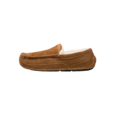 Image of UGG Ascot Slippers, Men&#039;s, Size: 9, Cognac Suede