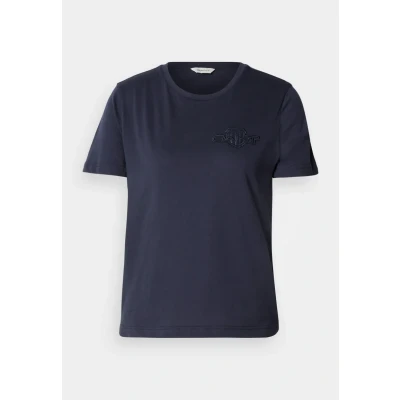 Image of GANT Women&#039;s Reg Tonal Shield SS T Shirt, Evening Blue, XXL