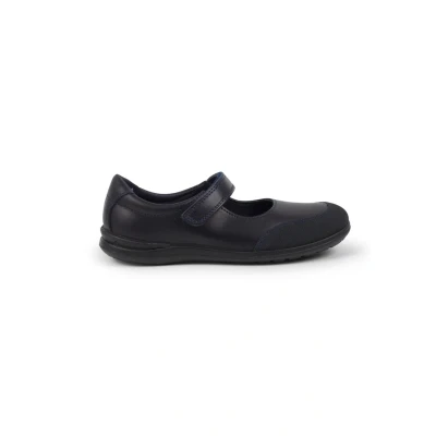 Image of Pisamonas Merceditas Ankle strap ballet pumps for kids, Size: 13.5K, Azul marino Leather
