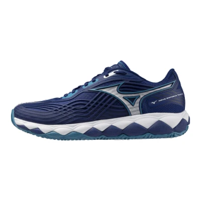 Image of Mizuno WAVE ENFORCE TOUR 2 CC Tennis Shoes Bellwether blue/white/fjord blue Women/Men Size 9