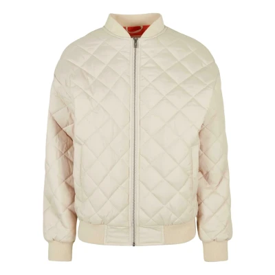 Image of Urban Classics Diamond Quilted Bomber Jacket, Women&#039;s, Size: 5XL, Softseagrass
