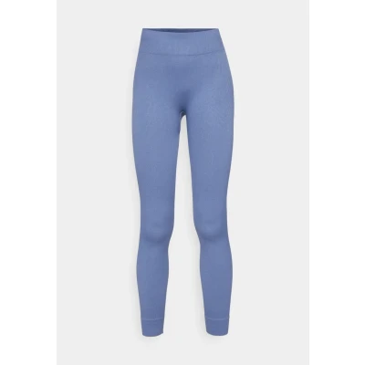 Image of ONLY Women&#039;s Onpjaia Life Hw Seam Tights Noos Leggings, Vintage Indigo, M L EU,