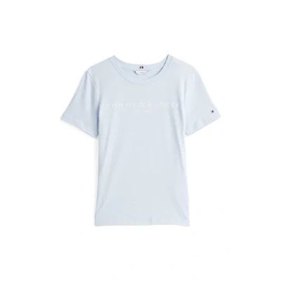 Image of Tommy Hilfiger LOGO CREW NECK Print Tshirt, Women&#039;s, Size: XXS, Breezy blue