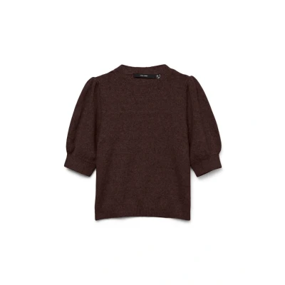 Image of Vero Moda Vmdoffy Oneck Basic Tshirt, Women&#039;s, Size: XS, Chocolate torte