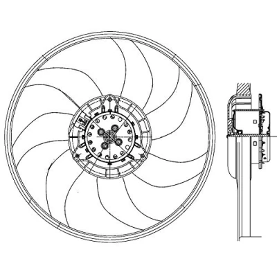 Image of Fan, engine cooling MAHLE ORIGINAL CFF 400 000P
