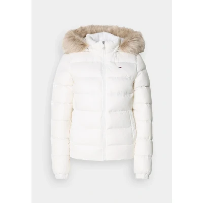 Image of Tommy Jeans Hooded Down jacket, Women&#039;s, Size: XS, Ecru