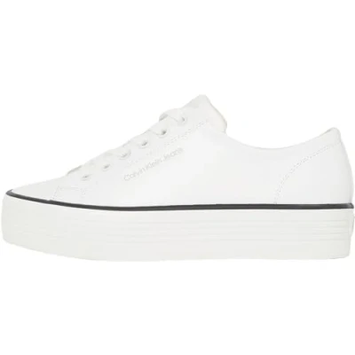 Image of Calvin Klein Jeans BOLD Trainers, Women&#039;s, Size: 3.5, Bright white/black Leather