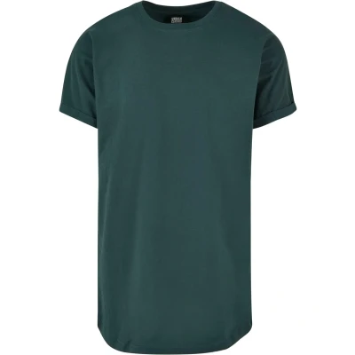 Image of Urban Classics Shaped Turnup Basic Tshirt, Men&#039;s, Size: Small, Bottlegreen