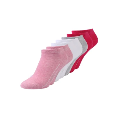 Image of camano SOFT Sneaker BOX 7 PACK Socks, Size: 2.5 5, Pink melange/white/pink rose/fog melange