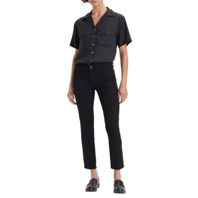 Image of Levi&#039;s Women&#039;s 712 Slim Fit Jeans, Night is Black, 28W / 30L