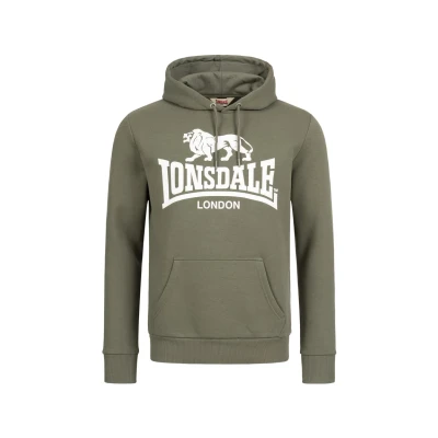 Image of Lonsdale Sherborne Hoodie, Men&#039;s, Size: 3XL, Green/white