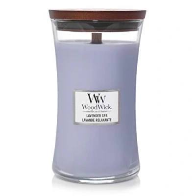 Image of WoodWick Scented Candle Large Lavender Spa 18 cm / ø 10