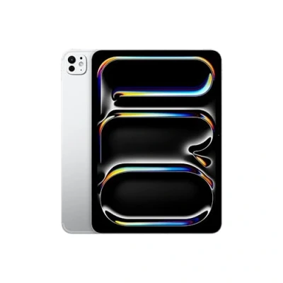 Image of Apple iPad Pro 11 inch (M4): Ultra Retina XDR display, 512GB, Landscape 12MP Front Camera/12MP Back Camera, LiDAR scanner, Wi Fi 6E + 5G Cellular with eSIM, All Day Battery Life Silver