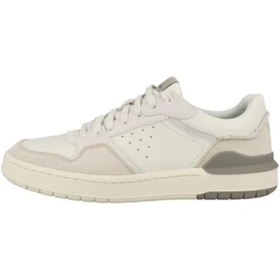 Image of Clarks COURTLITE2 Trainers, Men&#039;s, Size: 6.5, Off white Leather