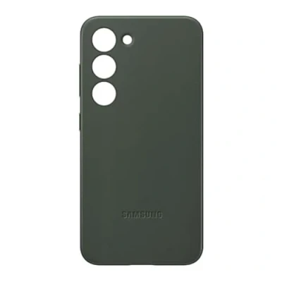 Image of Samsung Leather Back Cover Green Galaxy S23+