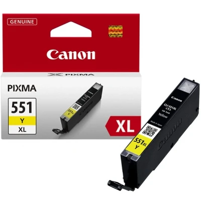 Image of Canon Cli 551xl High Capacity Ink Cartridge, Yellow CLI551Y XL