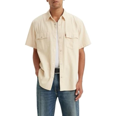 Image of Levi&#039;s Western Shirt, Men&#039;s, Size: Medium, Ecru
