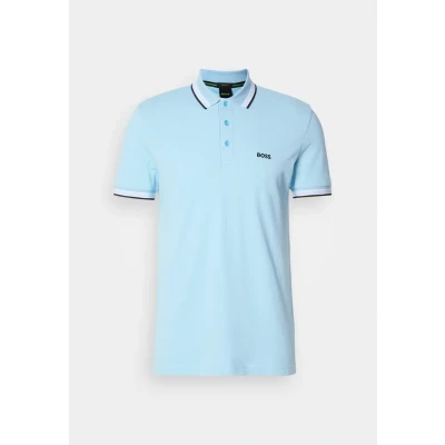 Image of BOSS Men&#039;s Paddy Polo Shirt, 455light/pastel blue, XS