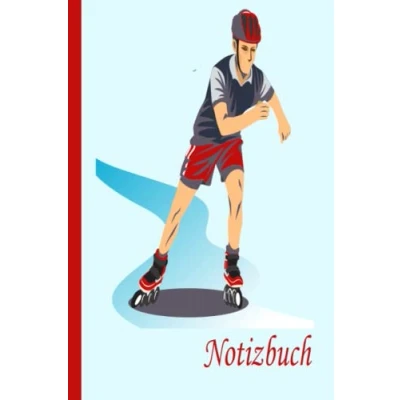 Image of Rollschuh Notizbuch: Notizbuch breit liniert, liniertes Papier für Schule, Studenten, Geschenk Kinder, Jungen, Mädchen, Liebhaber