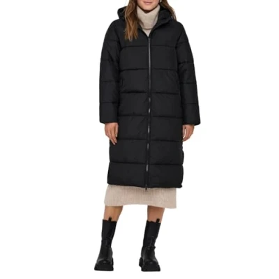 Image of ONLY Women&#039;s Onlmontana Long Puffer Jacket Noos OTW, black, XS