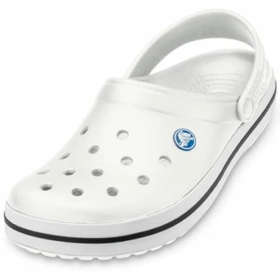 Image of Crocs Unisex&#039;s Crocband Clogs, White, 6 UK Men/ 7 Women