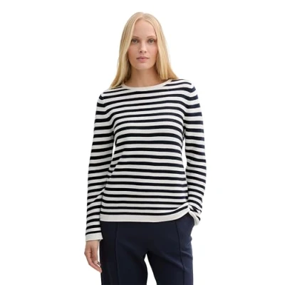 Image of TOM Tailor Sweater NEW Jumper Dark navy/white, Women&#039;s, Size: XXL, navy/white