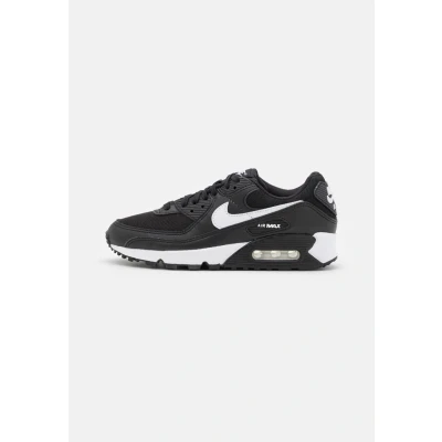 Image of Nike Sportswear W AIR MAX 90 Trainers, Women&#039;s, Size: 3, Black/white Imitation leather/ textile
