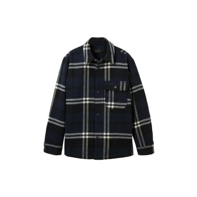 Image of TOM Tailor Denim Summer jacket, Men&#039;s, Size: XXL, Black navy white check