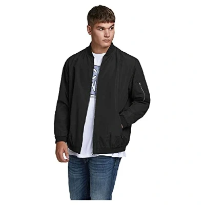 Image of Jack &amp; Jones Erush Bomber Jacket, Men&#039;s, Size: Large, Black