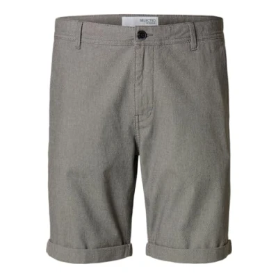 Image of SELECTED HOMME Male Shorts Stretchy Cotton, Asphalt, M