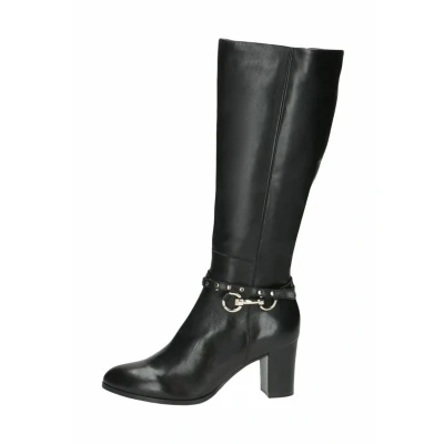 Image of CAPRICE Damen Hohe Stiefel mit Absatz aus Leder Spitz, Schwarz (Black Nappa), 41 EU
