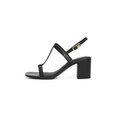 Image of Tommy Hilfiger Ankle cuff sandals, Women&#039;s, Size: 6.5, Black Leather