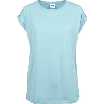Image of Urban Classics Extended Shoulder Basic Tshirt, Women&#039;s, Size: Medium, Bluemint