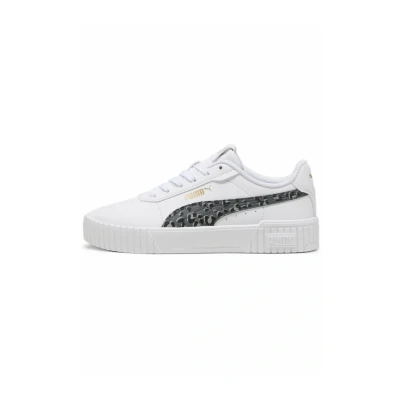 Image of Puma Carina 2 0 Animal Update Trainers for kids, Size: 5, White mineral gray gold Synthetics